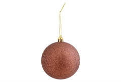 Σετ Μπάλες Πλαστικές Glitter Χάλκινο Φ6cm 6τμχ