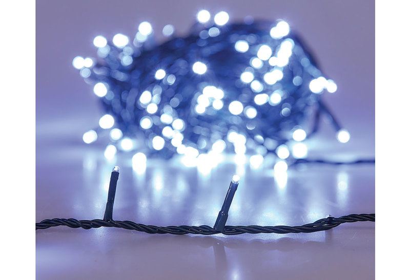 Χριστουγεννιάτικα Λαμπάκια 100LED Ρεύματος Ψυχρό Λευκό 200cm