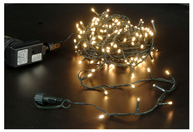Χριστουγεννιάτικα Λαμπάκια 400LED Ρεύματος Θερμό Λευκό 200cm
