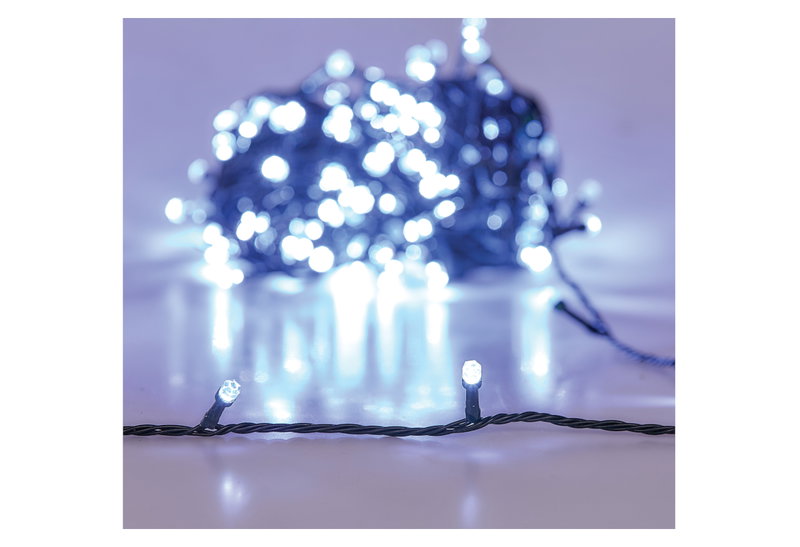 Χριστουγεννιάτικα Λαμπάκια 200LED Ρεύματος Ψυχρό Λευκό 300cm