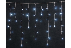Χριστουγεννιάτικα Λαμπάκια 100LED Κουρτίνα Ρεύματος Ψυχρό Λευκό 150cm