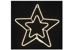 Φωτεινό Περίγραμμα LED Διπλό Αστέρι 45cm