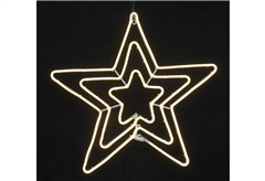 Φωτεινό Περίγραμμα LED Τριπλό Αστέρι 65cm