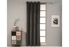 Κουρτίνα Easy Home Calisto Velour 260X140cm Σκούρο Γκρι με Τρουκς