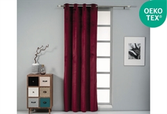 Κουρτίνα Easy Home Calisto Velour 260X140cm Μπορντό με Τρουκς
