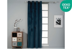 Κουρτίνα Easy Home Calisto Velour 260X140cm Μπλε με Τρουκς