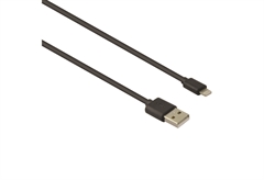 Καλώδιο USB Lamtech LAM444519 για Iphone 5/6/7 1Μ Μαύρο