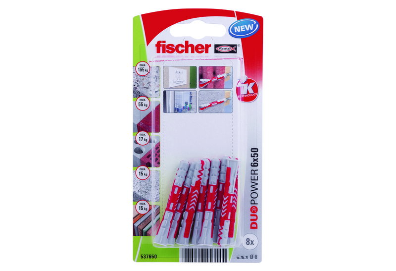 Βύσμα Ούπατ Fischer Duopower 5X0,6 cm Σετ 8 Τεμάχια
