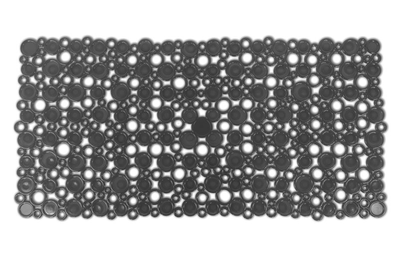 Αντιολισθητικό Πατάκι Μπανιέρας Octopus Rings 71x35cm Μαύρο