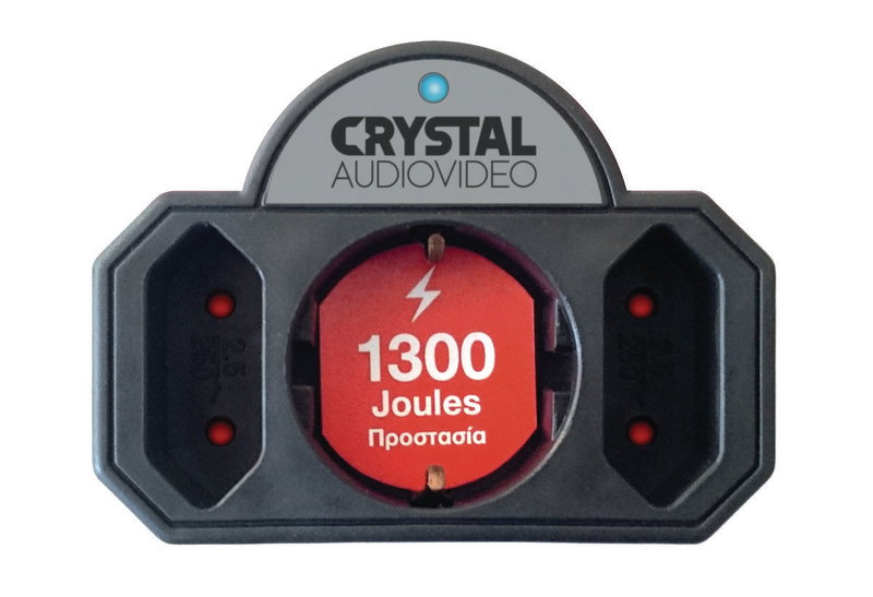 Αντάπτορας Ρεύματος 2+1 Θέσεων Διπολικός Crystal Audio SP21 Μαύρος