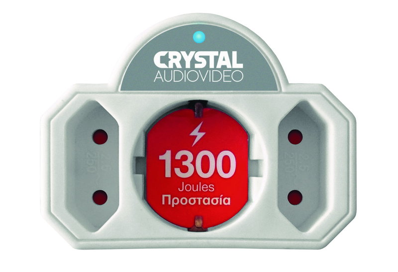 Αντάπτορας Ρεύματος 2+1 Θέσεων Διπολικός Crystal Audio SP21 Λευκός