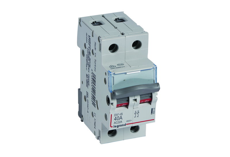 Ραγοδιακόπτης Legrand Dx3, Διπολικός, 40Α, 400V