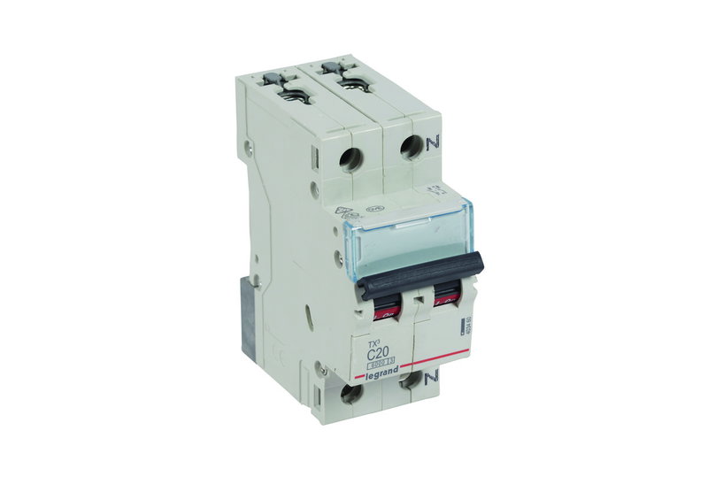 TX3 Διακόπτης Ασφαλείας Legrand, 6Ka, Τύπου C 1Π+Ν, 20Α, 400V