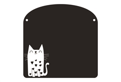 Μαυροπίνακας Crearreda Γάτα 30x30cm