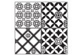 Αυτοκόλλητο Κουζίνας Πλακάκι Azulejos Μαύρο/Λευκο