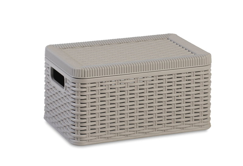 Κουτί Αποθήκευσης Πλαστικό Dea Home Decora Μ30xΠ20xΥ15cm 9lt Γκρι