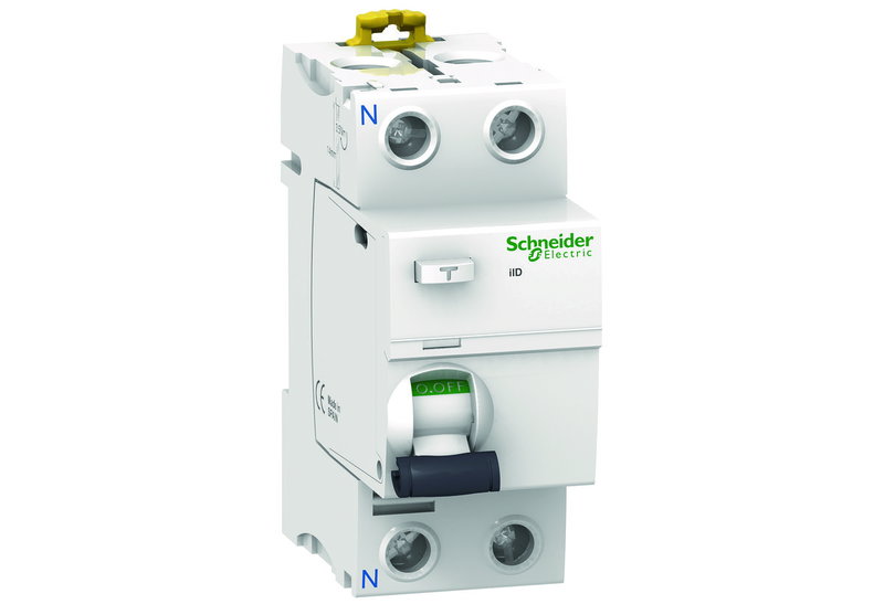 Διακόπτης Διαρροής Schneider IID Τύπου Ac, Διπολικός, 30Ma, 40A