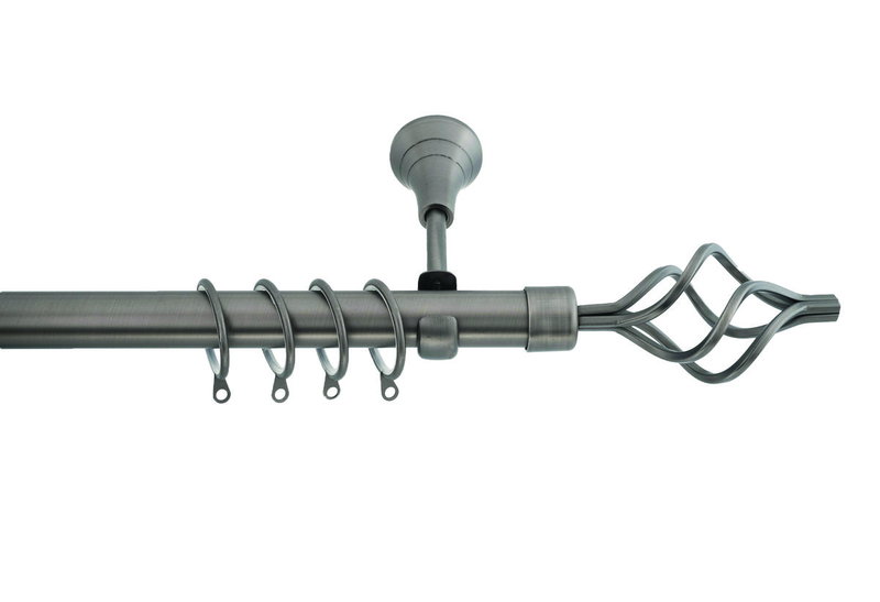 Κουρτινόβεργα Central Home Stalingrad Επεκτεινόμενη Φ22/25mm 140/240cm Ανθρακί